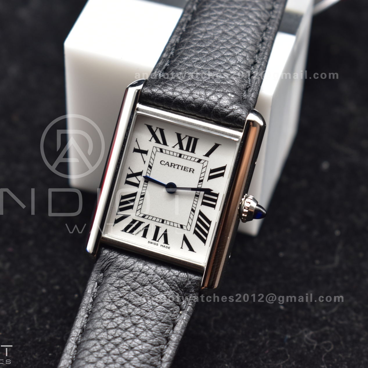 Tank Solo 27.5mm K11F SS White Dial on Black Leather Strap Ronda Quartz